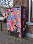 902236 Afbeelding van een elektriciteitskastje op de hoek van het Geertekerkhof en de Pelmolenweg te Utrecht, ...